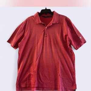 Bobby Jones Red and Orange Striped Polo Shirt